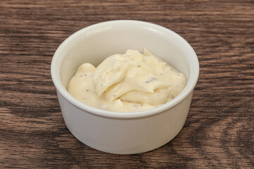 Caesar cream sauce with parmesan and herbs