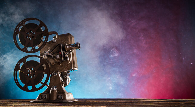 Old style movie projector, still-life,