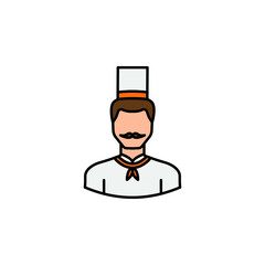 avatar cooker outline icon. Signs and symbols can be used for web logo mobile app UI UX