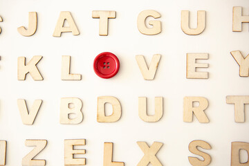 wooden alphabet soup including the word 