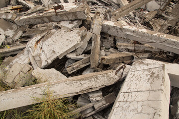 Restos de ruinas de Epecuen, Buenos Aires.