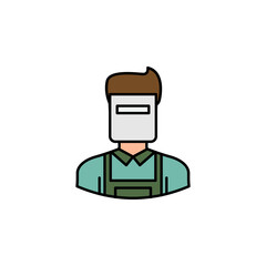avatar welder outline icon. Signs and symbols can be used for web logo mobile app UI UX
