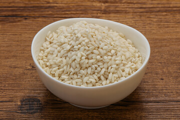 Raw arborio rice for Risotto