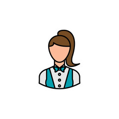 Fototapeta premium avatar croupier outline icon. Signs and symbols can be used for web logo mobile app UI UX