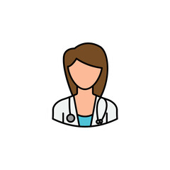 avatar doctor outline icon. Signs and symbols can be used for web logo mobile app UI UX