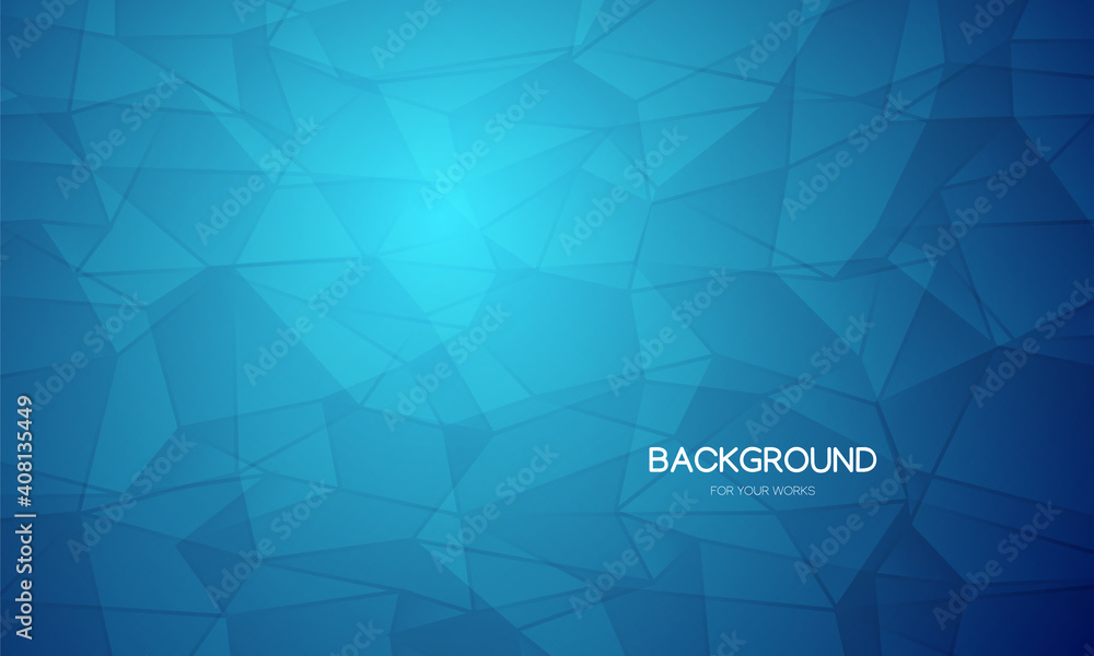Aufkleber Abstract background vector illustration. Gradient blue with geometric shapes composition.