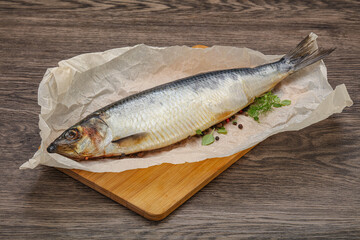 Salted Herring fish with pepper