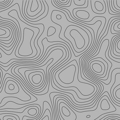 Retro topographic map. Geographic contour map. Abstract outline grid, vector illustration.