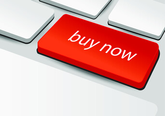 Fototapeta premium Keyboard button buy now. Online shopping concept. Vector.