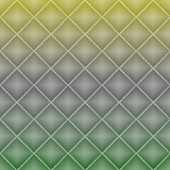 Dark gray metallic pattern, with green and yellow led light beam, symmetrical and geometric abstract shapes on textured Background. Vector illustration.