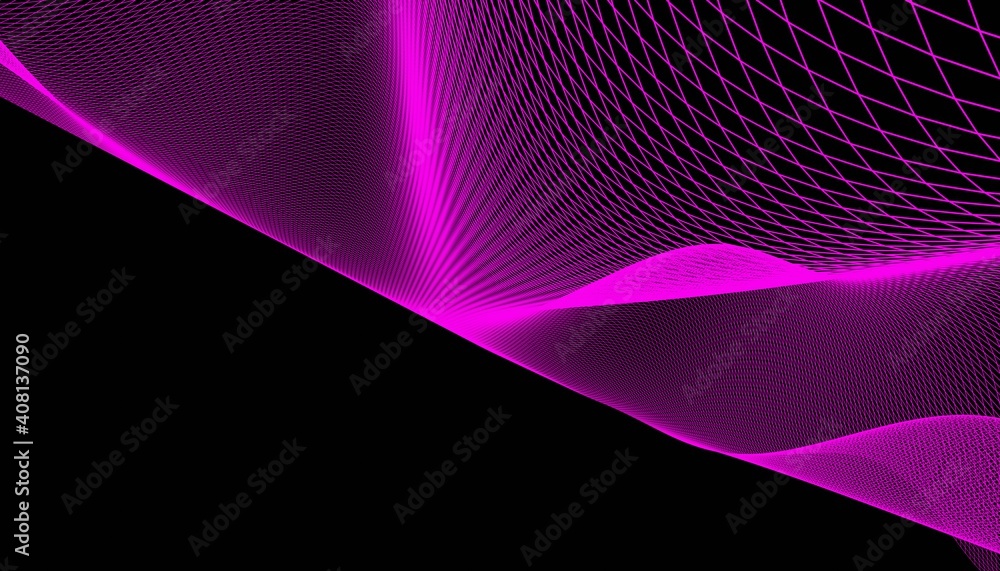 Poster abstract 3d mesh wave background. futuristic technology style. elegant background for business prese