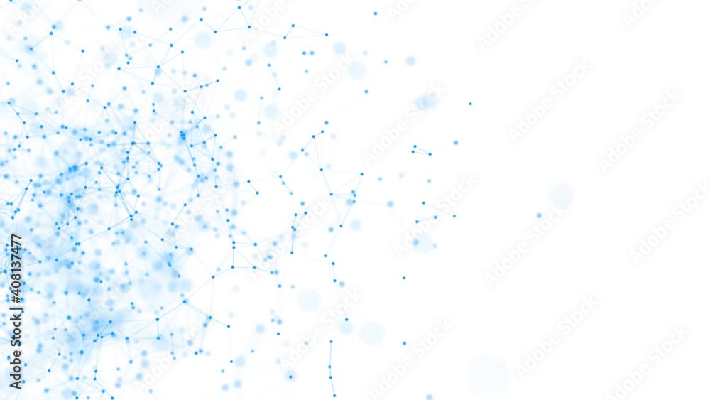 Poster abstract background with moving dots and lines. network connection structure. futuristic illustratio