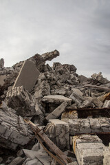 Restos de ruinas de Epecuen, Buenos Aires.