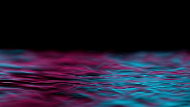 Super slow motion of splashing water waves illuminated by neon lights. Filmed on very high speed camera, 1000 fps.