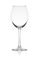 empty Wine glass, isolated on white background, full depth of field, clipping path