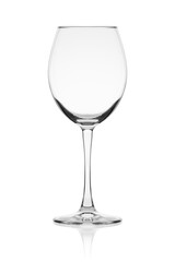 empty Wine glass, isolated on white background, full depth of field, clipping path