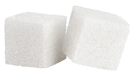 cane sugar cube isolated on white background, clipping path, full depth of field