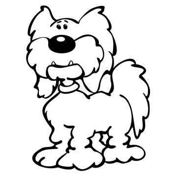 Cute Cartoon Dog Cartoon Isolated Vector Illustration