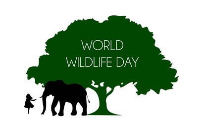 World Wildlife Day, March 3. Vector illustration for you design, card, banner, poster and calendar