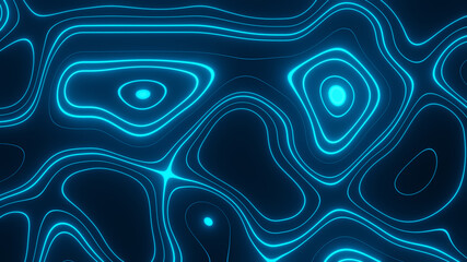 Digital illustration of glowing energy fields