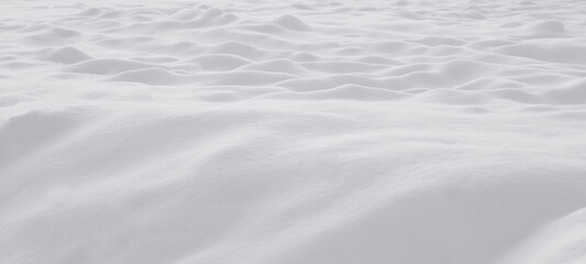 Obraz premium Background with white snow. Snow drifts, hills and mountains.