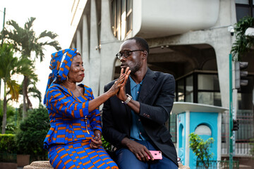beautiful happy african couple.