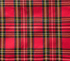 red checkered wool fabric tartan