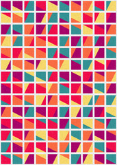 Fototapeta premium Abstract Geometric Pattern generative computational art illustration