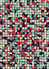 Fototapeta premium Abstract Geometric Pattern generative computational art illustration