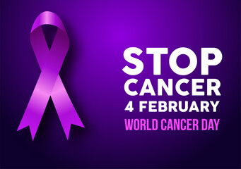 World Cancer Day Poster Or Banner illustration Background 4 February