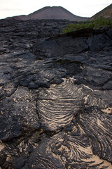 Diseños de lava. Ecuador. Parque Nacional de las Islas Galapagos.