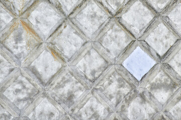 a gray concrete wall with a pattern of squares. background, texture