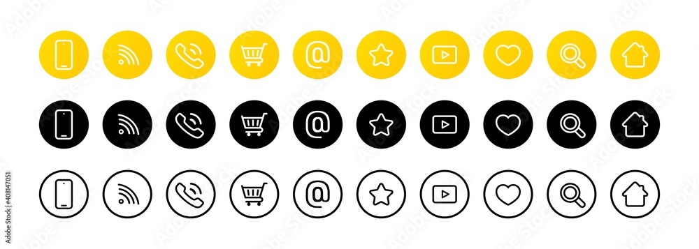 Poster communication line icon. web symbol. social network icon set. vector on isolated white background. e