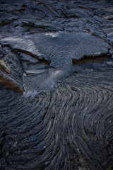 Diseños de lava. Ecuador. Parque Nacional de las Islas Galapagos.