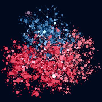 Graph data vector visualization. Science and education concept.