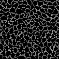 Terrazzo modern trendy colorful seamless pattern.Abstract creative backdrop with chaotic small pieces irregular shapes.Ideal for wrapping paper,textile,print,wallpaper,terrazzo flooring.White on black