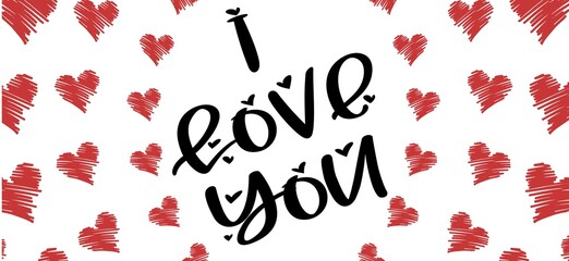 I love you card for general purpose, Celebration card for valentine's day, Mothers day, Fathers day, love related item, declaration of loving somebody, minimalistic card design,