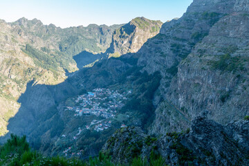 Eira do Serrado - with breathtaking views of its surrounding mountains and the village in Curral das Freiras. Madeira island