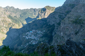 Eira do Serrado - with breathtaking views of its surrounding mountains and the village in Curral das Freiras. Madeira island
