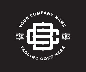 bc monogram logo vector design