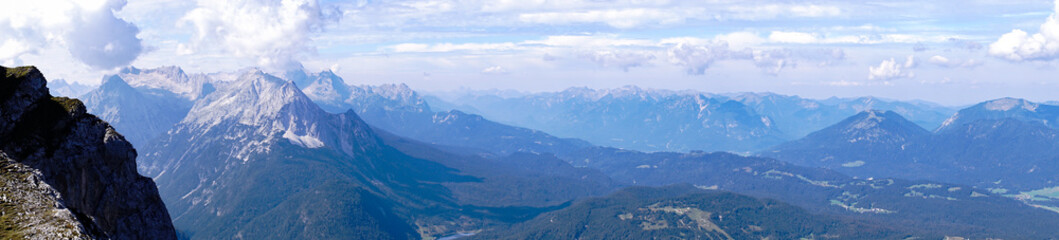 Panorama Mittenwald Karwendel Bayern Alpen Deutschland