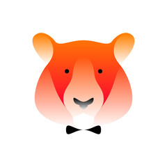 Vector tiger in gradient style. Digital art