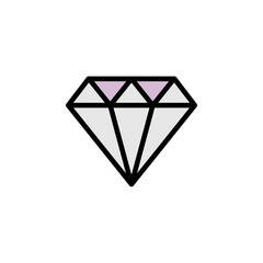 mothers day diamond outline icon. Element of mothers day illustration icon. Signs and symbols can be used for web, logo, mobile app, UI, UX