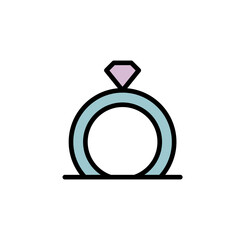 mothers day ring outline icon. Element of mothers day illustration icon. Signs and symbols can be used for web, logo, mobile app, UI, UX
