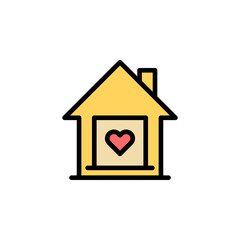 mothers day house outline icon. Element of mothers day illustration icon. Signs and symbols can be used for web, logo, mobile app, UI, UX