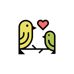 mothers day birds outline icon. Element of mothers day illustration icon. Signs and symbols can be used for web, logo, mobile app, UI, UX
