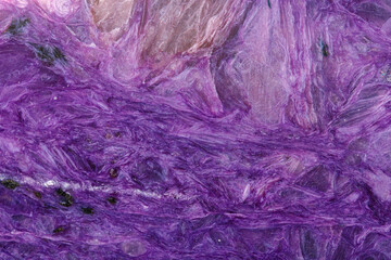 Fototapeta premium macro mineral stone Charoite on a white background