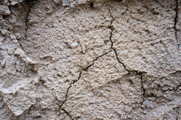 light-colored plaster is thrown on the wall that forms the structure