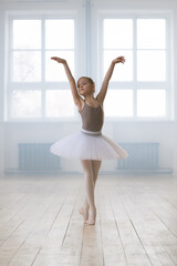 Little girl classic ballet dancer - obrazy, fototapety, plakaty
