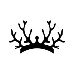 Crown Icon in trendy flat style isolated on white background. Crown symbol for your website design, logo, app, ui.   illustration
